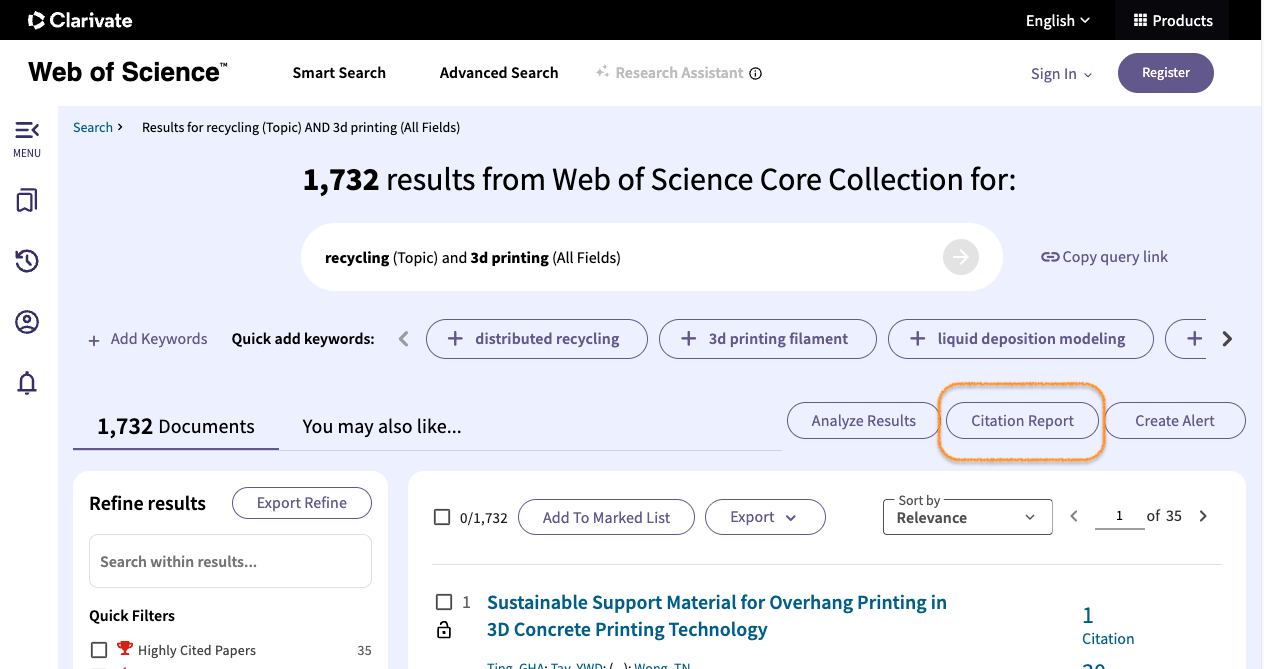 CI12 – Tutorials Web of Science